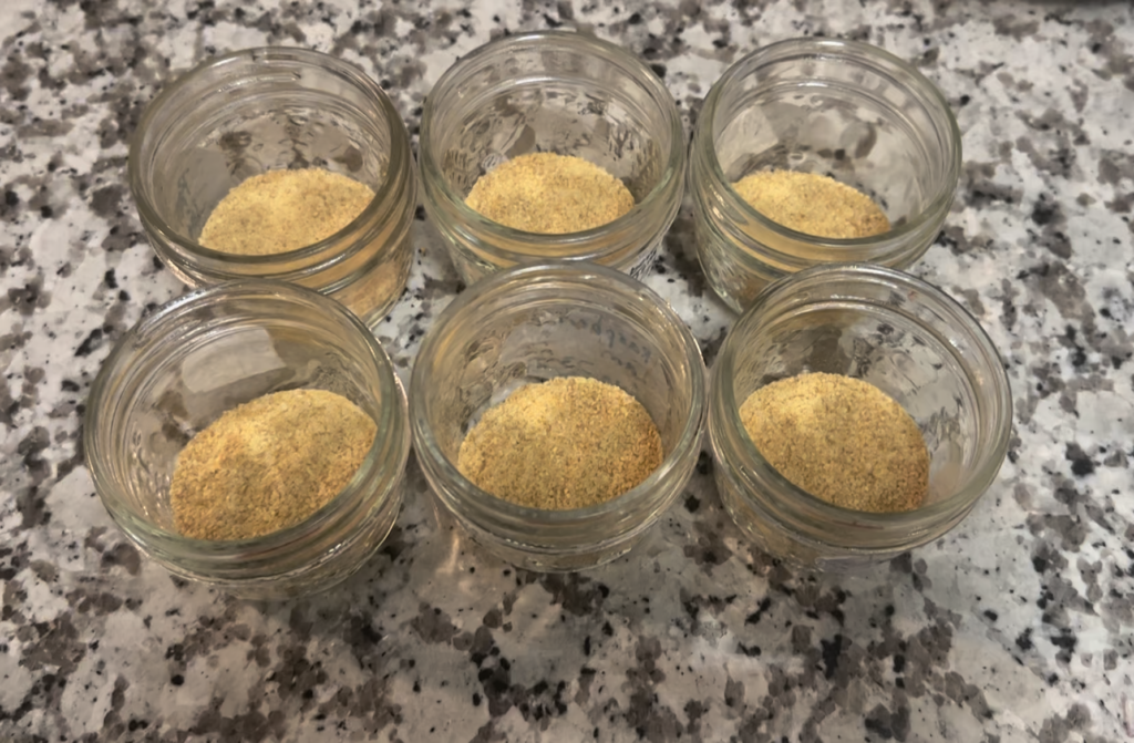 Jars with graham cracker crumbs