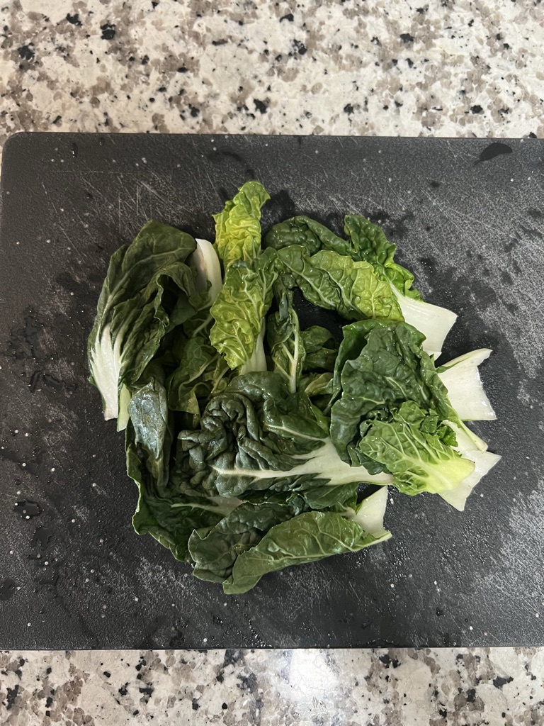 bok choy cut up